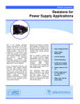 Resistors for Power Supply Applications