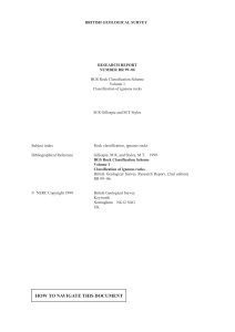 Rock Classification Scheme (BGS)