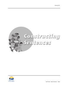 Constructing Sentences