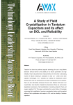 A Study of Field Crystallization in Tantalum Capacitors