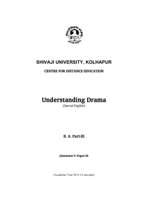 Understanding Drama - Shivaji University