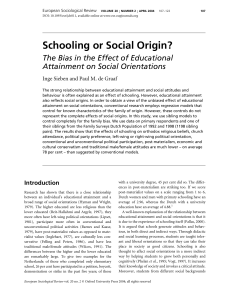Schooling or Social Origin?
