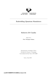 Embedding Quantum Simulators Roberto Di Candia