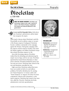 Diocletian - Mr. Prince`s Class