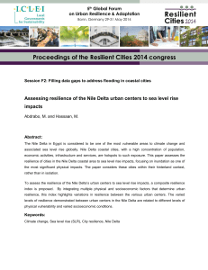 Assessing resilience of the Nile Delta urban