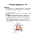 Circulation and Respiration: Vital Signs Student Advanced Version
