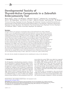 Developmental Toxicity of Thyroid-Active Compounds in a