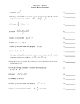 Elementary Algebra Sample Review Questions 1) Simplify: (x8) 7 2
