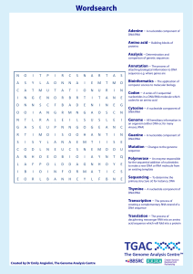 Genomics wordsearch