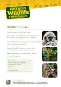 habitat talks - Cotswold Wildlife Park