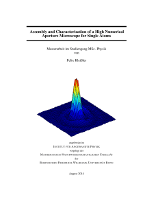 Assembly and Characterization of a High Numerical Aperture