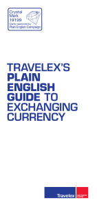 travelex`s plain english guide to exchanging currency