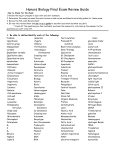 Final Exam reviewsheet 1415