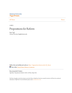 Propositions for Reform - TigerPrints