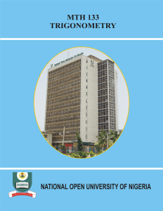 MTH133 - National Open University of Nigeria