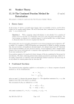 15.10 The Continued Fraction Method for Factorisation
