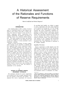 A Historical Assessment of the Rationale and Functions of Reserve