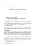 Prokaryotic Metabolism