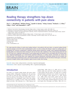 Reading therapy strengthens top–down