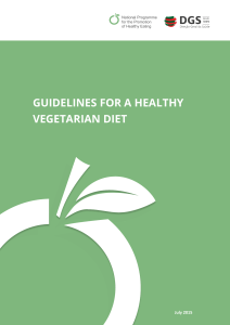 guidelines for a healthy vegetarian diet