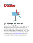 How to Optimize Your Direct Mail Automotive