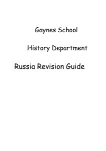 Russia Revision Guide