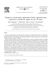 Changes in woody plant composition of three vegetation types