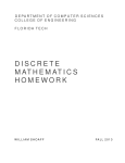 discrete mathematics homework - Department of Computer Sciences