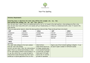 Year Five Spelling - Woodmancote School