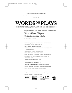 The Black Rider Words on Plays (2004)