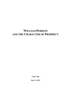 william perkins and the character of prophecy
