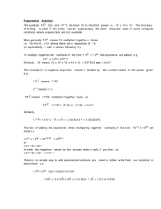 Exponential Notation - the Home Page for Voyager2.DVC.edu.