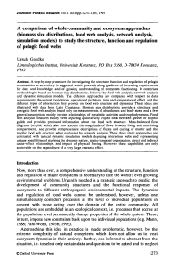 A comparison of whole-community and ecosystem approaches