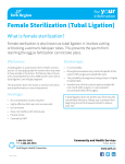 Female Sterilization Fact Sheet
