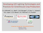 Developing LED Lighting Technologies and Practices for