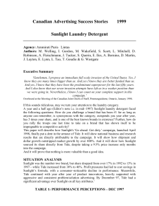Sunlight Laundry Detergent