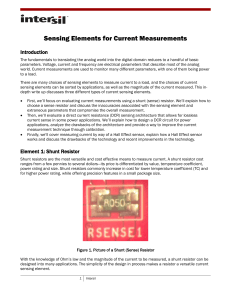 Sensing Elements for Current Measurements