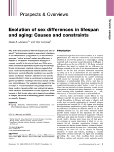 Evolution of sex differences in lifespan and aging
