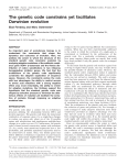 genetic code constrains yet facilitates Darwinian evolution | Nucleic