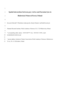Spatial interactions between grey wolves and Eurasian lynx in