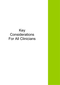 Key Considerations For All Clinicians