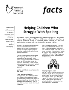 Helping Children Who Struggle With Spelling