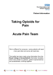 Taking Opioids For Pain Patient Information Leaflet