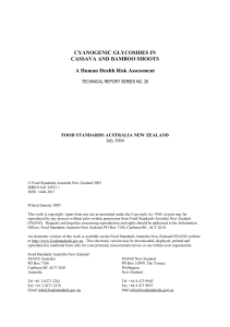 Cyanogenic glycosides in cassava and bamboo