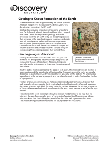 Getting to Know: Formation of the Earth