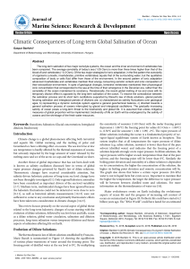 Climatic Consequences of Long-term Global Salination of Ocean