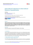 Intercultural Competence in Intercultural Business Communication