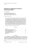 Reproductive adaptations of Antarctic benthic invertebrates