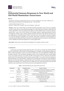 Differential Immune Responses to New World and Old World