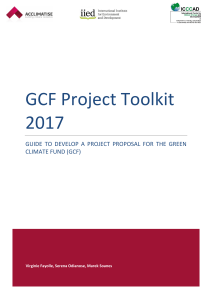 GCF Project Toolkit 2017 - Acclimatise